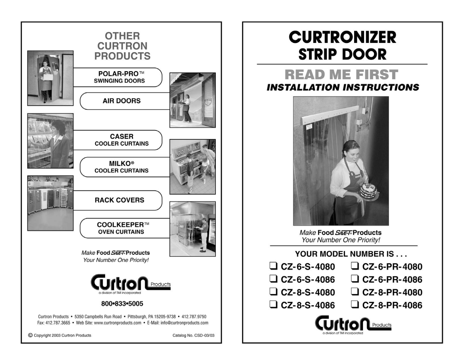 Curtron CZ-6-S-4080, CZ-6-S-4086, CZ-8-S, 4080, CZ-8-S-4086 User Manual