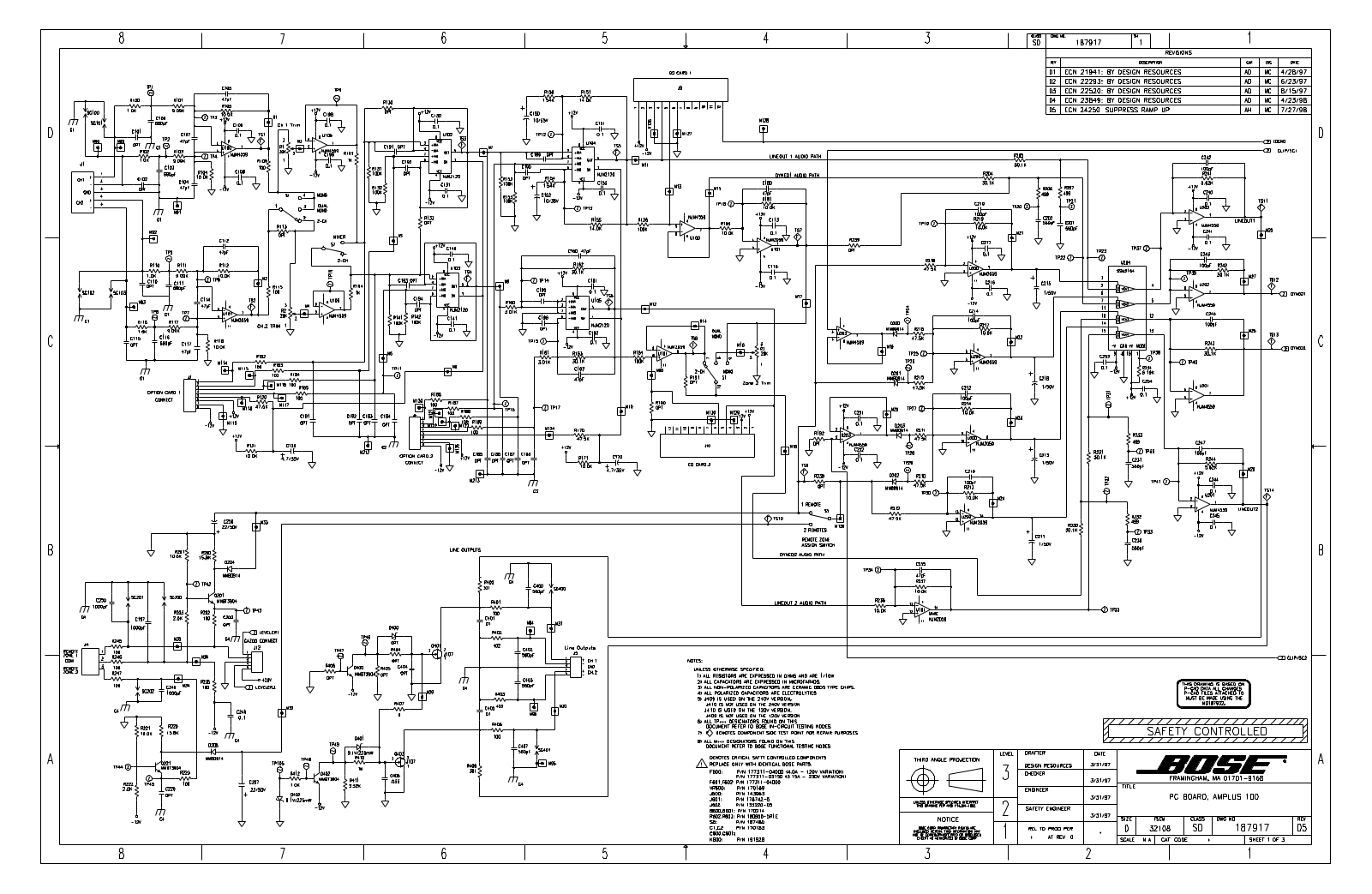 BOSE amplus-100 Schematic