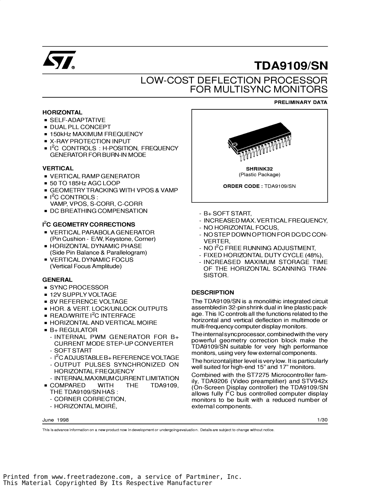 Philips TDA9109SN Service Manual
