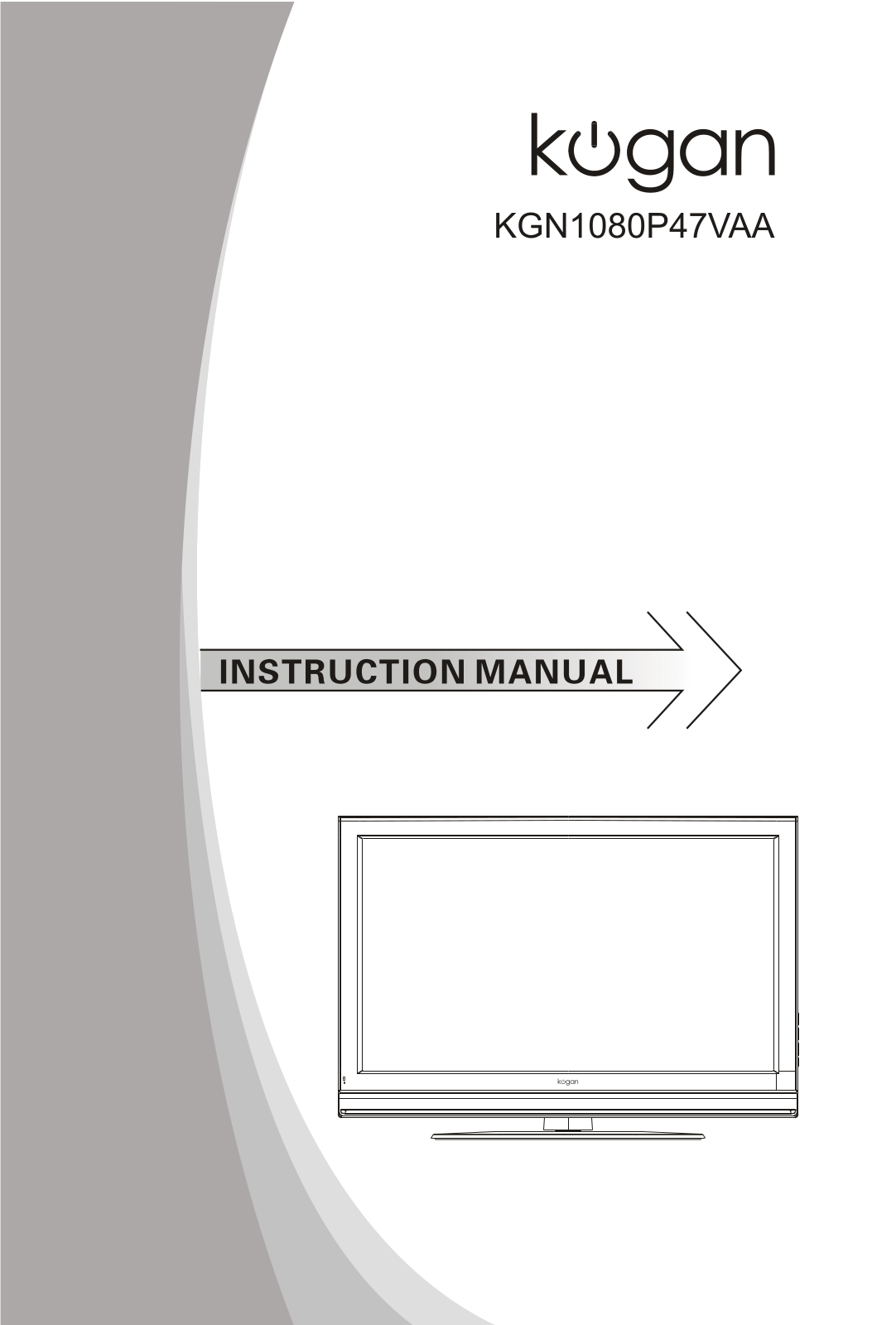 Kogan KGN1080P47VAA Instruction Manual