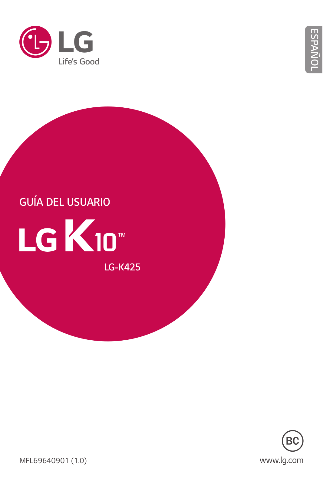 LG K10 Manual de Usuario