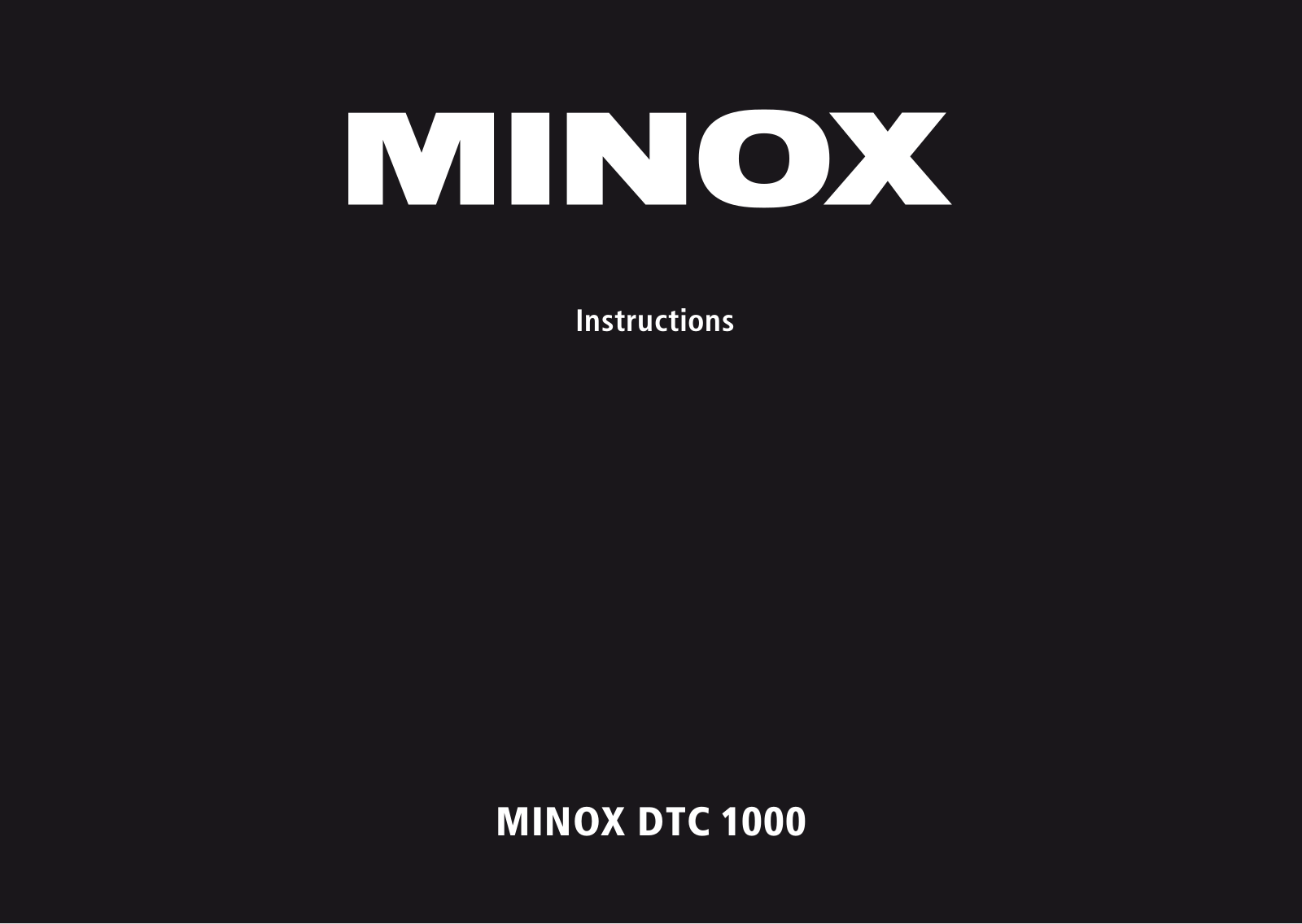 Minox DTC 1000 User Manual