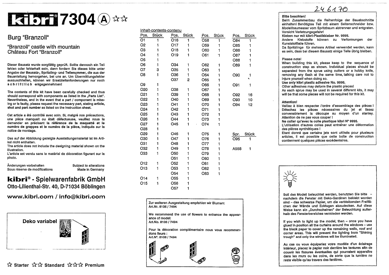 Kibri 7304 User Manual