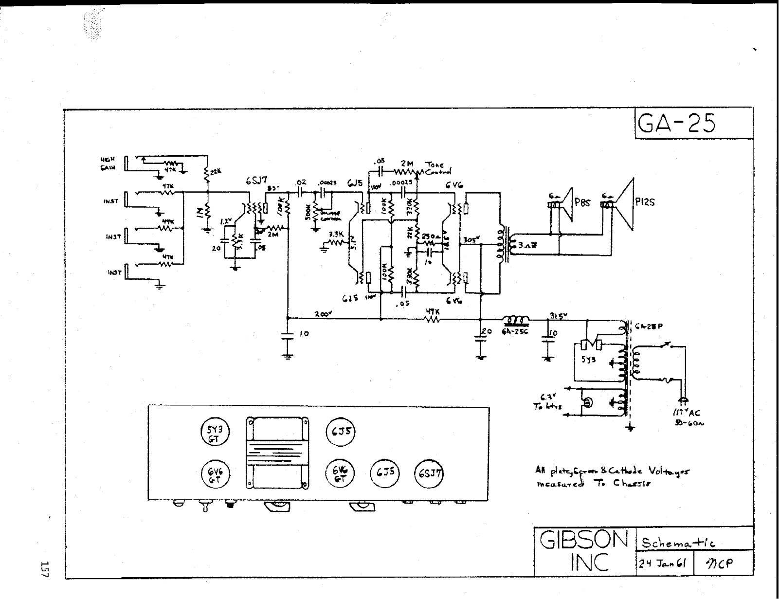 Gibson ga25 schematic