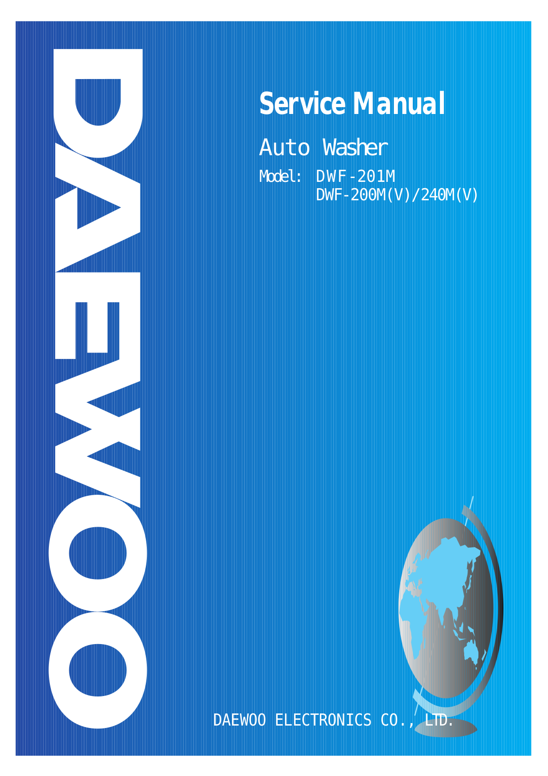 Daewoo DWF-201M, DWF-200MV, DWF-204MV Service Manual