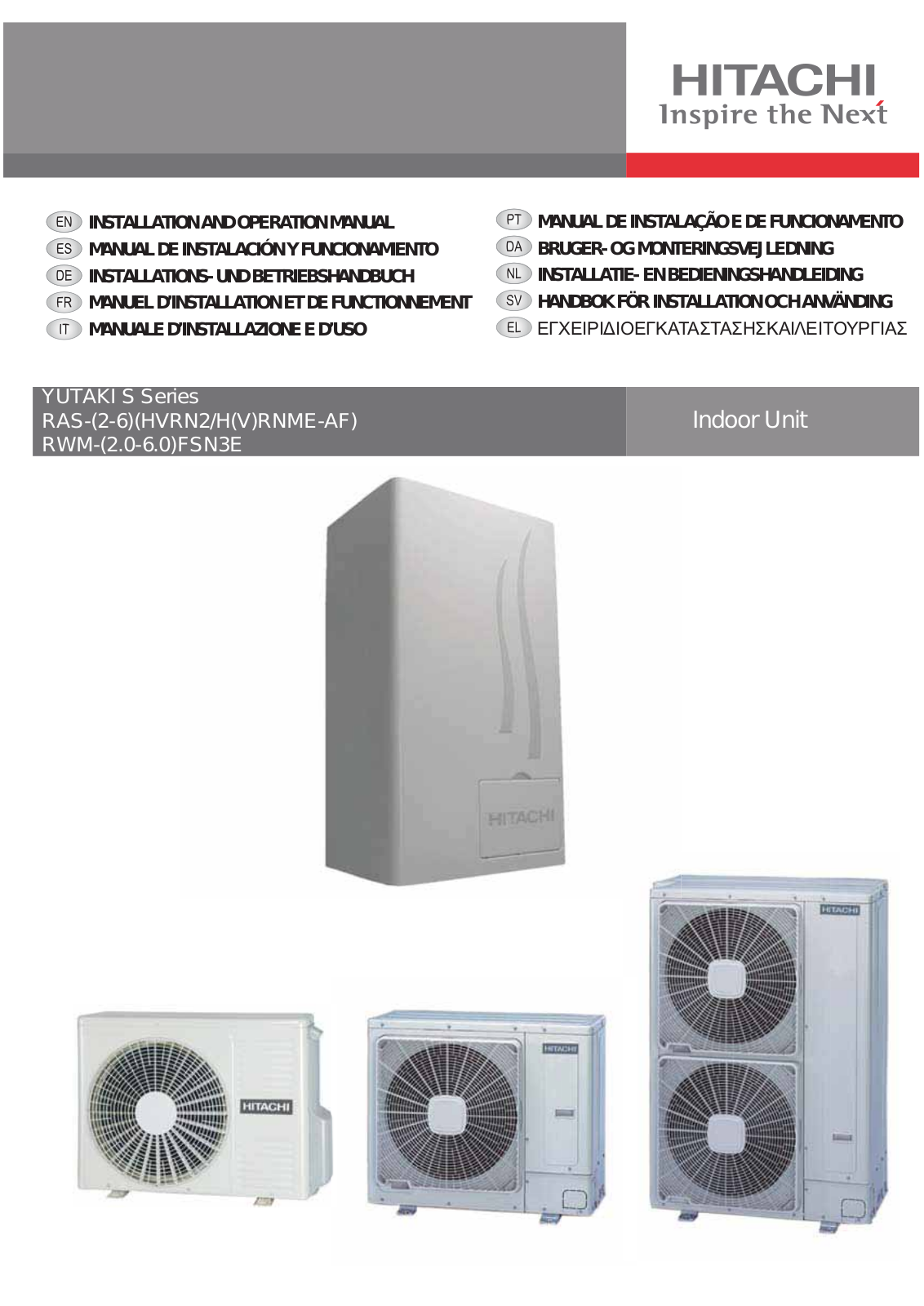 HITACHI YUTAKI S User Manual