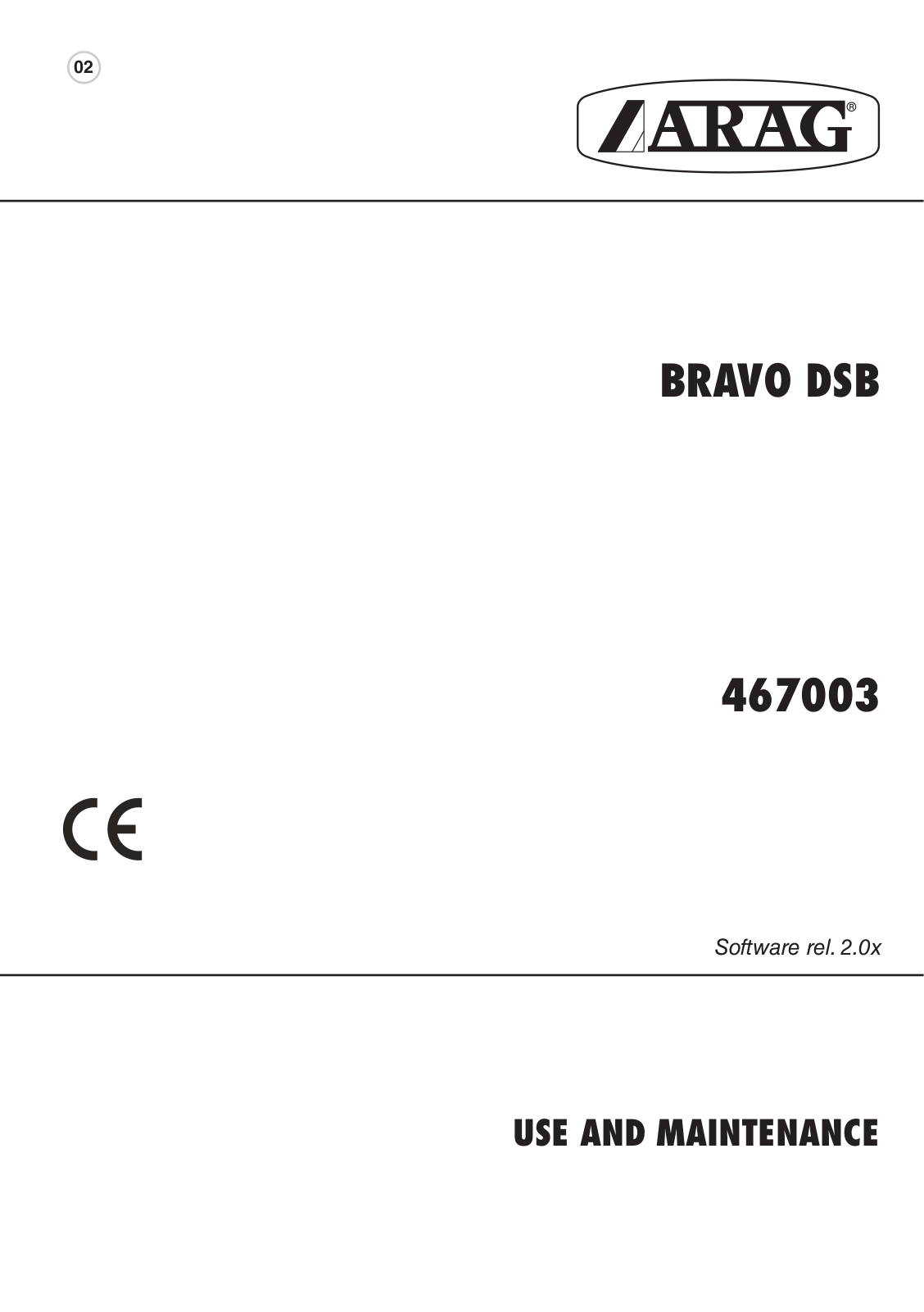 ARAG BRAVO DSB User Manual