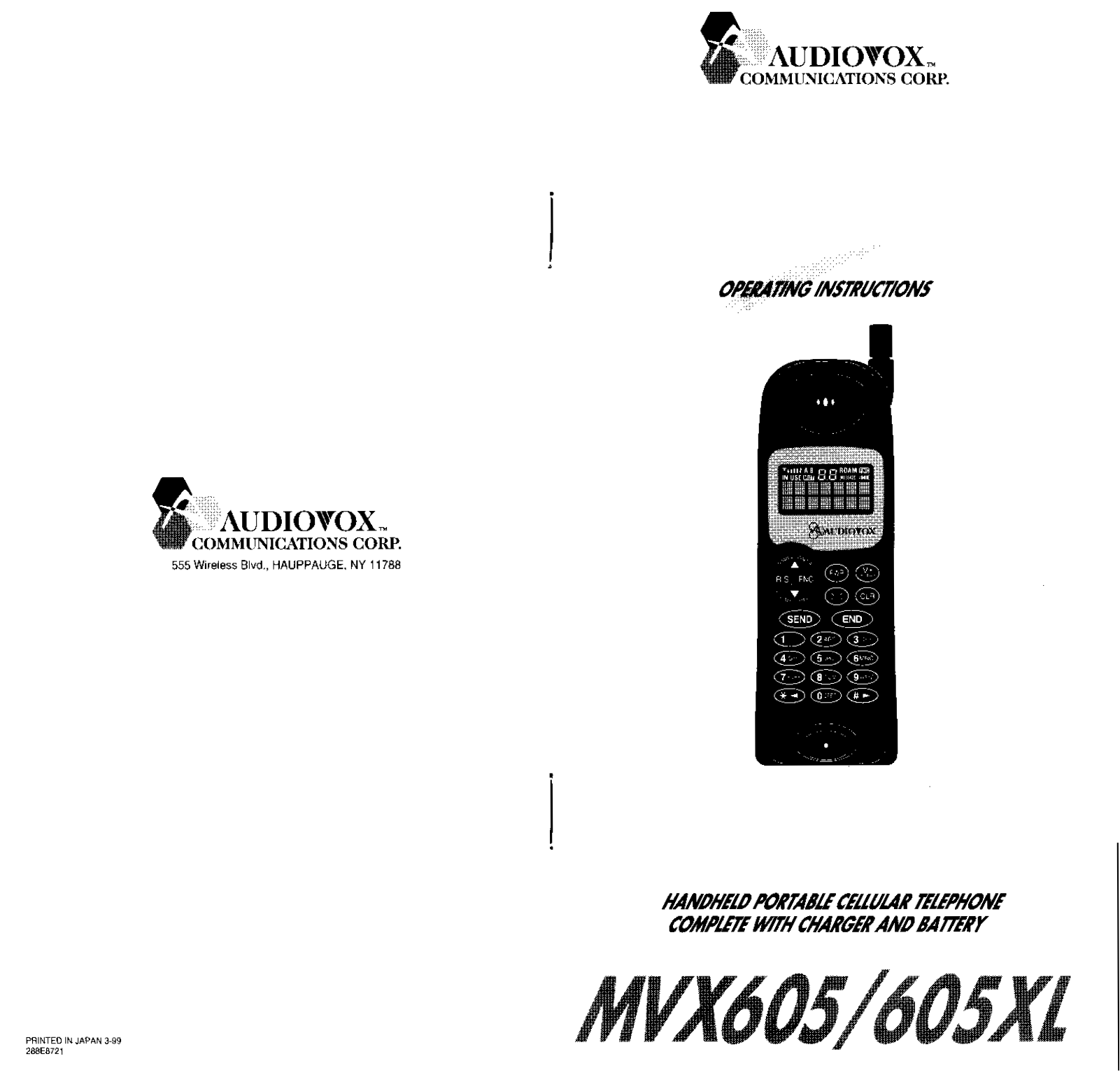 Audiovox MVX650XL, MVX-650 User Manual