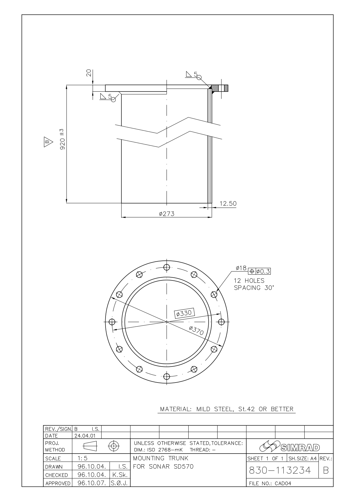 Simrad TRUNK Schematics