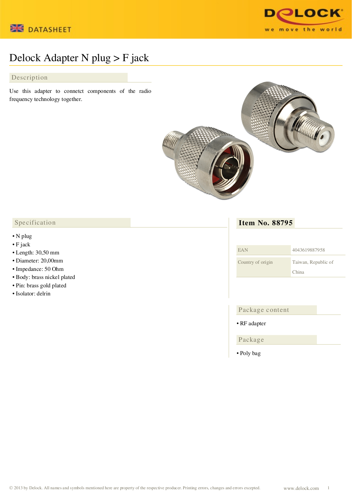 DeLOCK 88795 User Manual