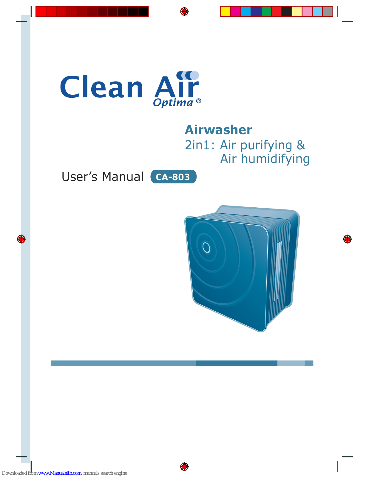 Clean Air Optima CA-803 User Manual