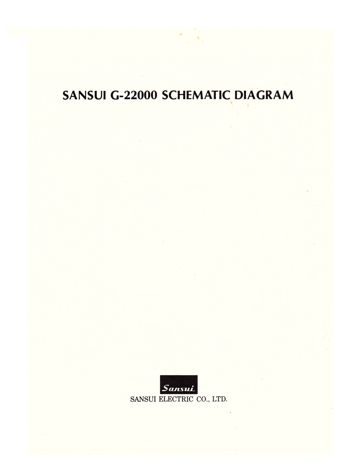 Sansui G-22000 Schematic