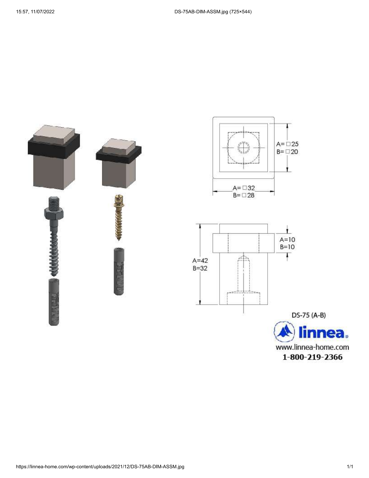 Linnea LNNE1307 Dimensions - ManualMachine.com