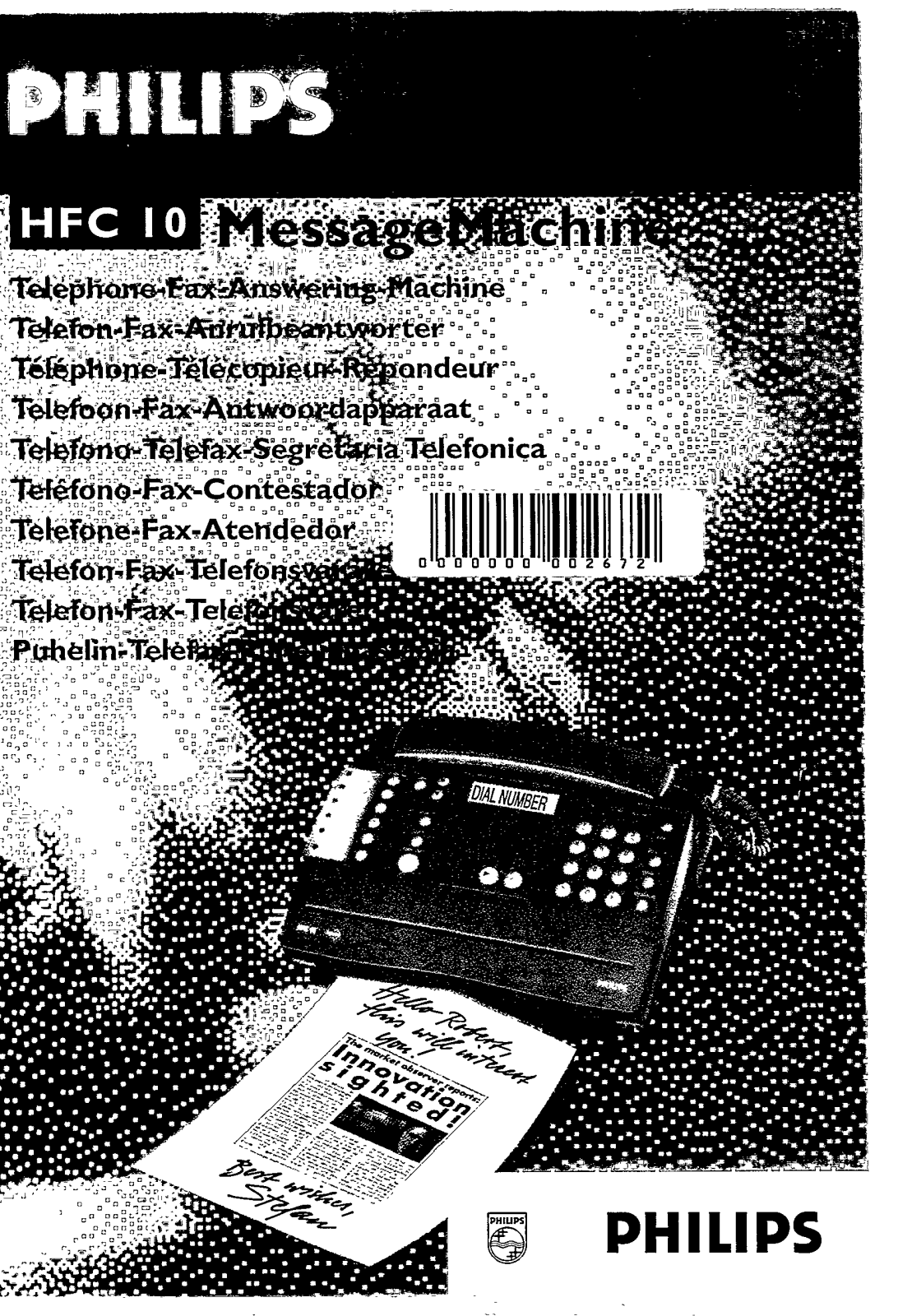 Philips HFC10S/02L, HFC10S/02, HFC10A1/05, HFC10A1/03, HFC10A1/09 User Manual