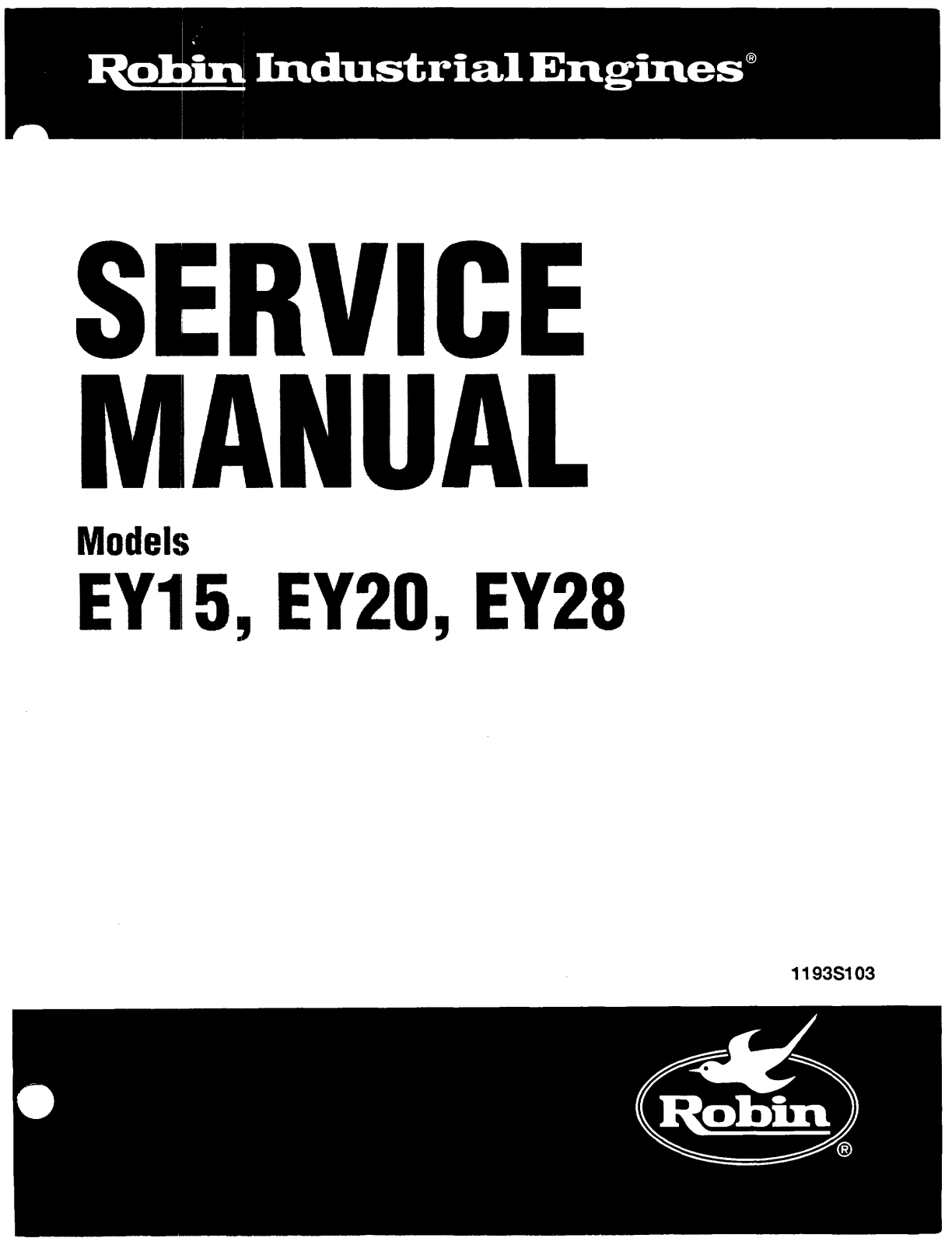 Robin EY20, EY28 Service Manual