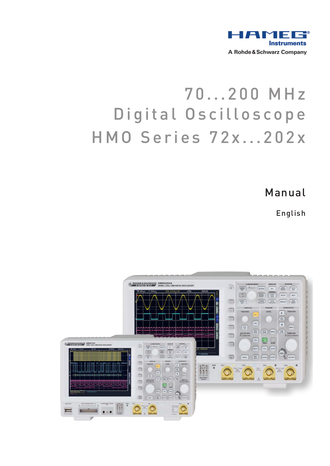 Hameg HMO, HMO722, HMO724, HMO1024, HMO1022 Series Manual