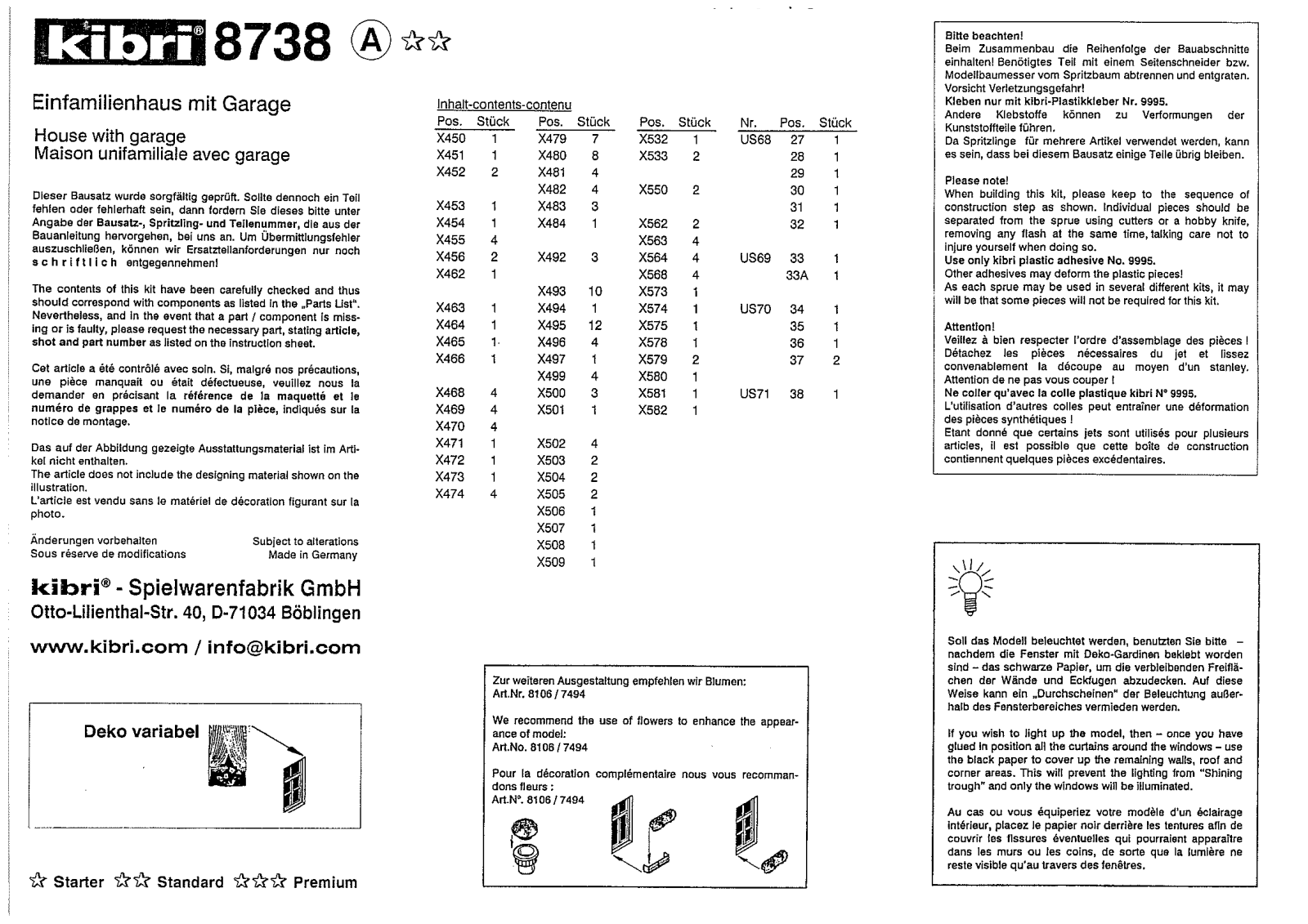 Kibri 8738 User Manual