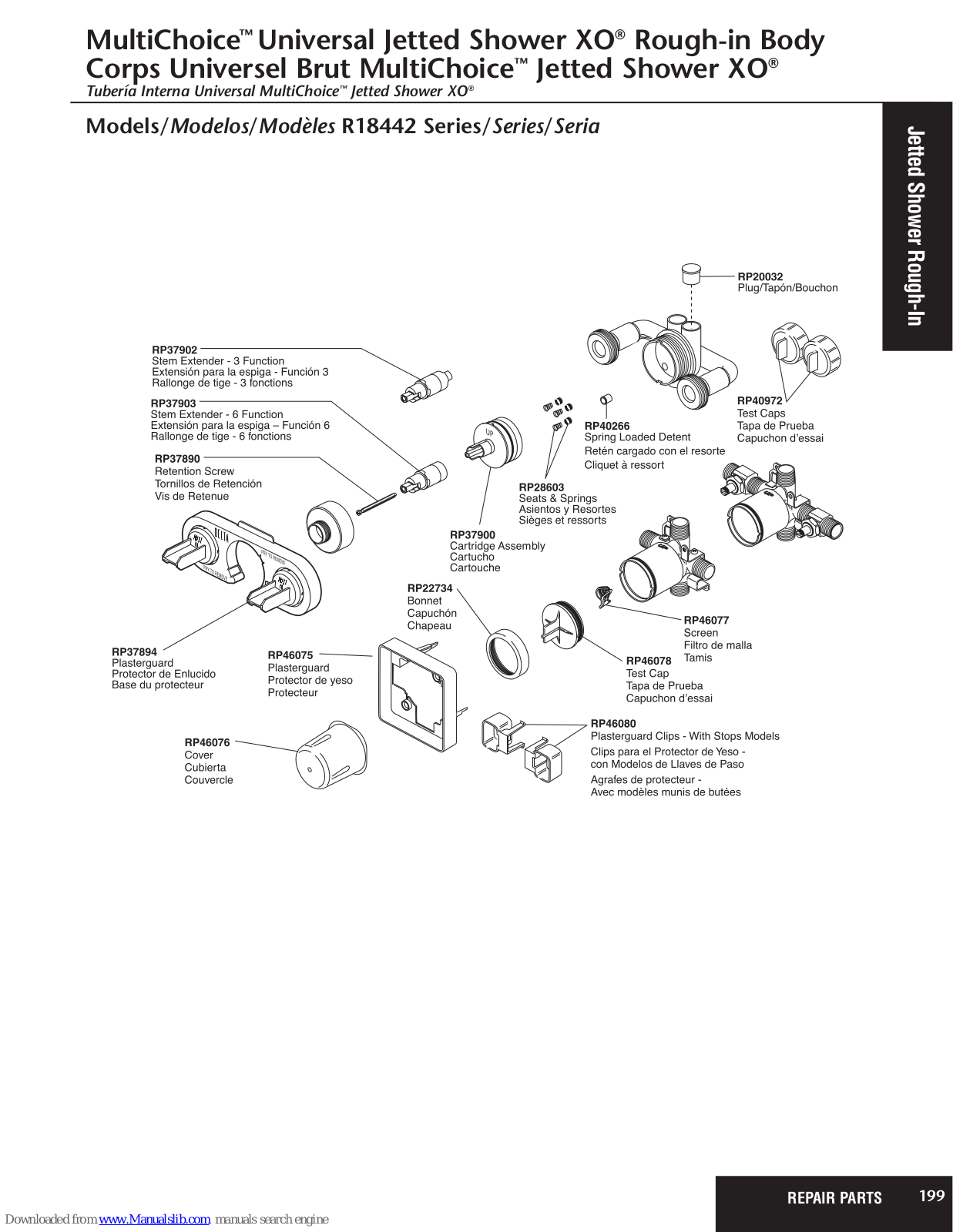 Delta MultiChoice R18442 Series Repair Parts