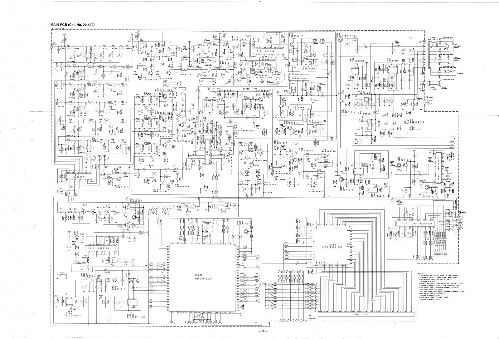 Realistic PRO-2052 Schematic