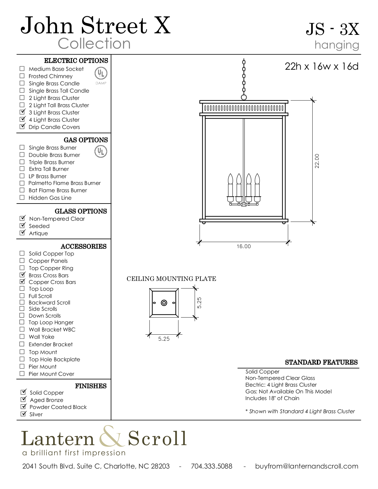 Lantern & Scroll LASC1322 Specifications - ManualMachine.com