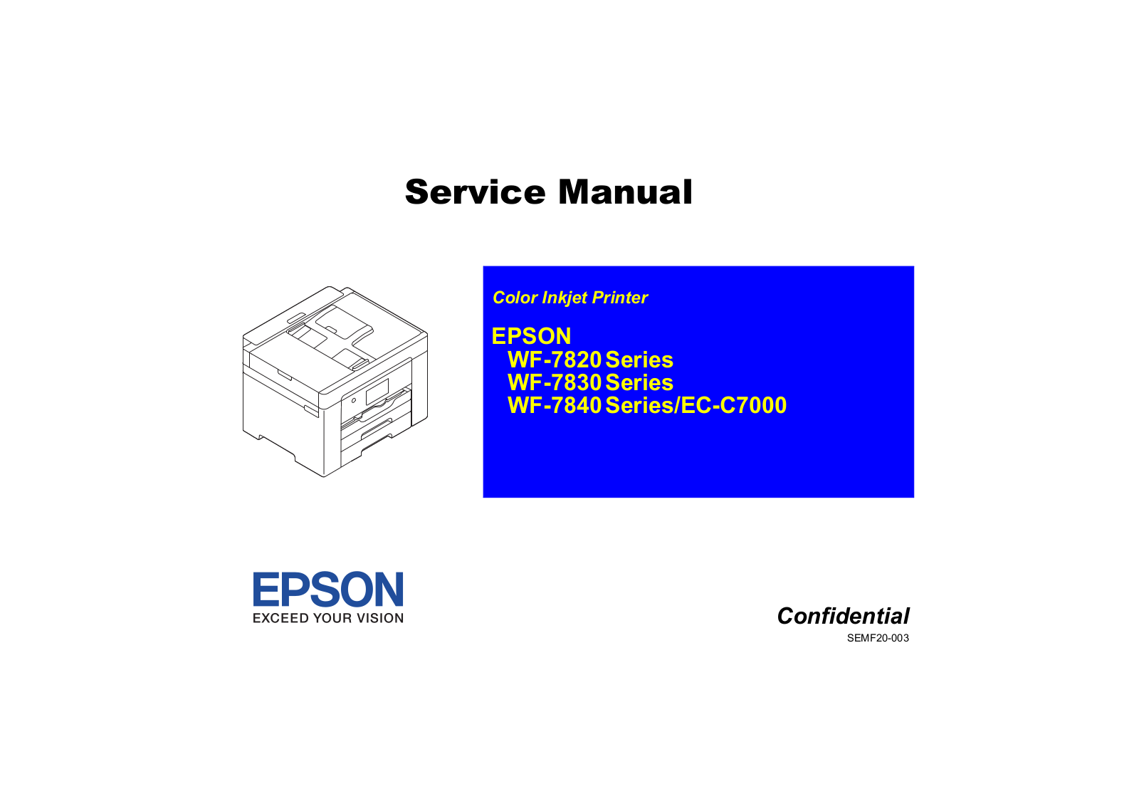 Epson WF-7820, WF-7830, WF-7840, EC-C7000 Service Manual