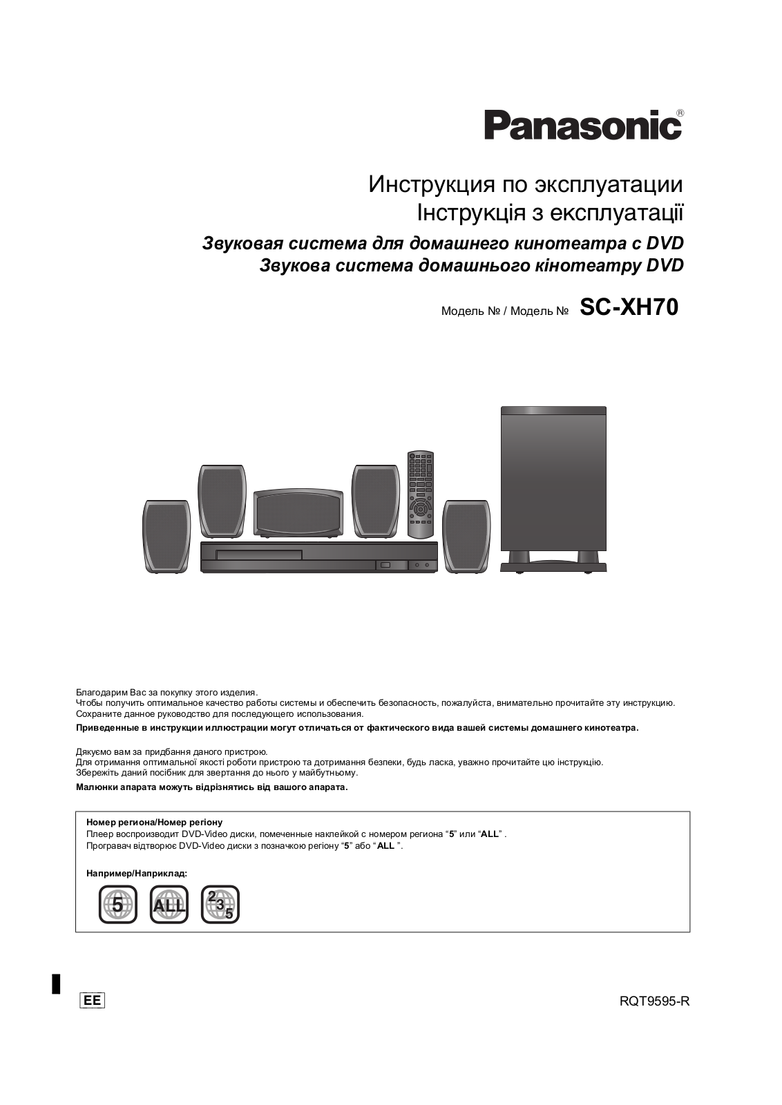 Panasonic SC-XH70 User manual