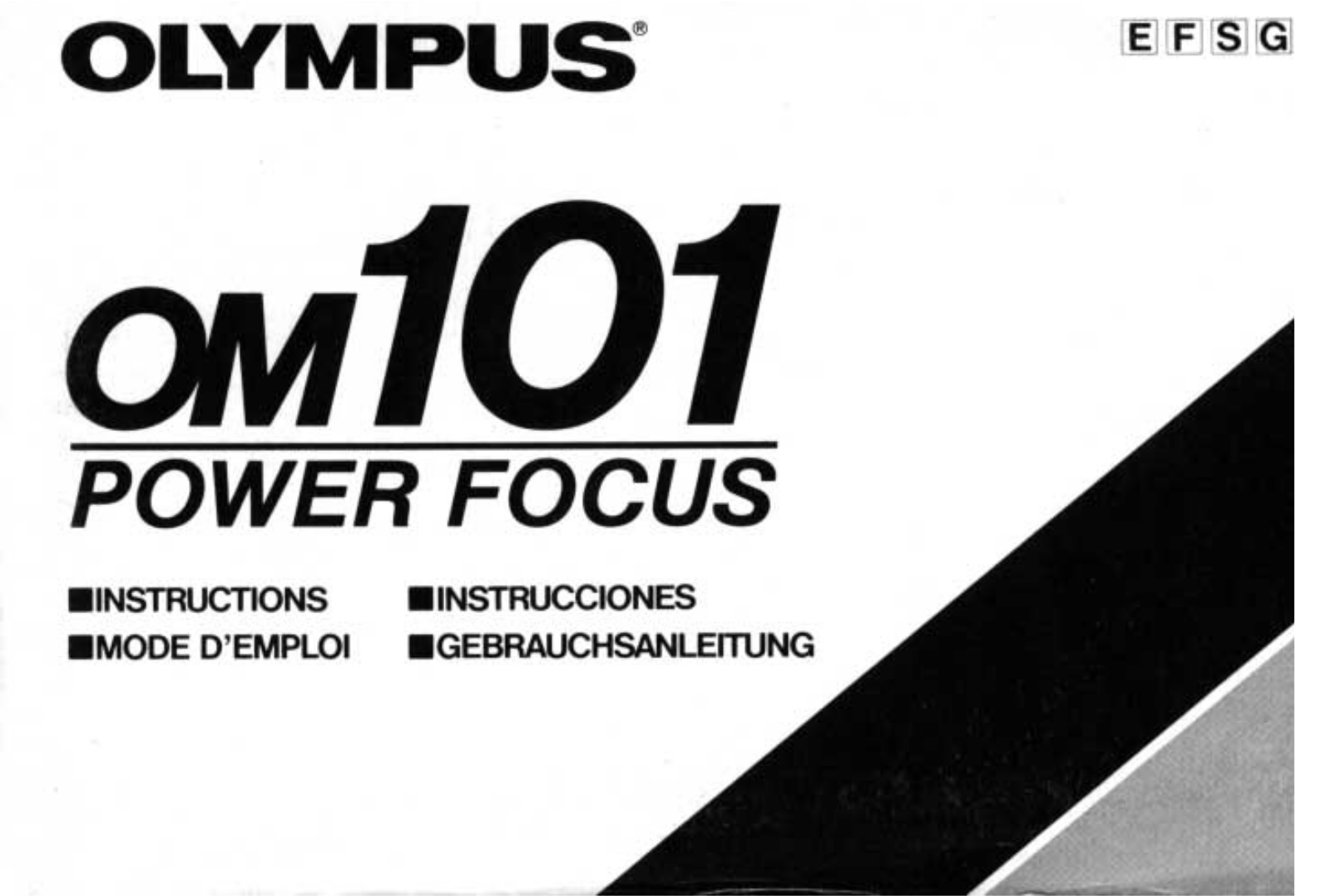 OLYMPUS OM 101 User Manual