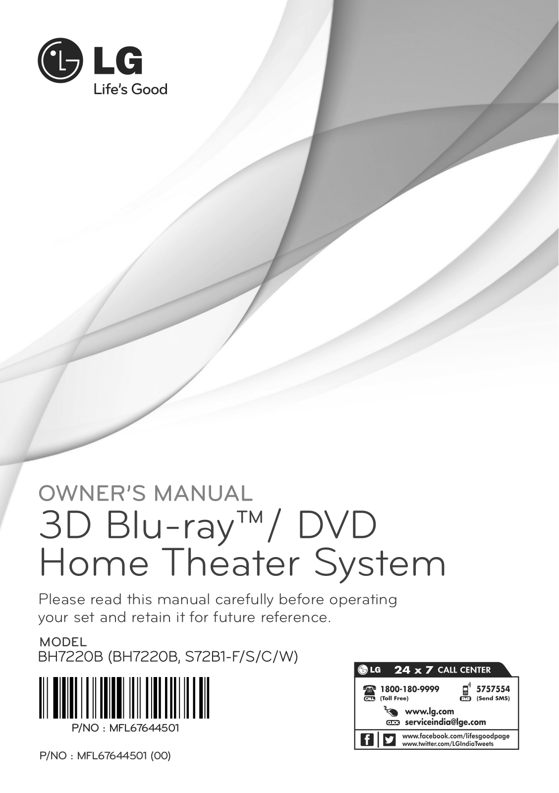 LG BH7220B-MU Owner’s Manual