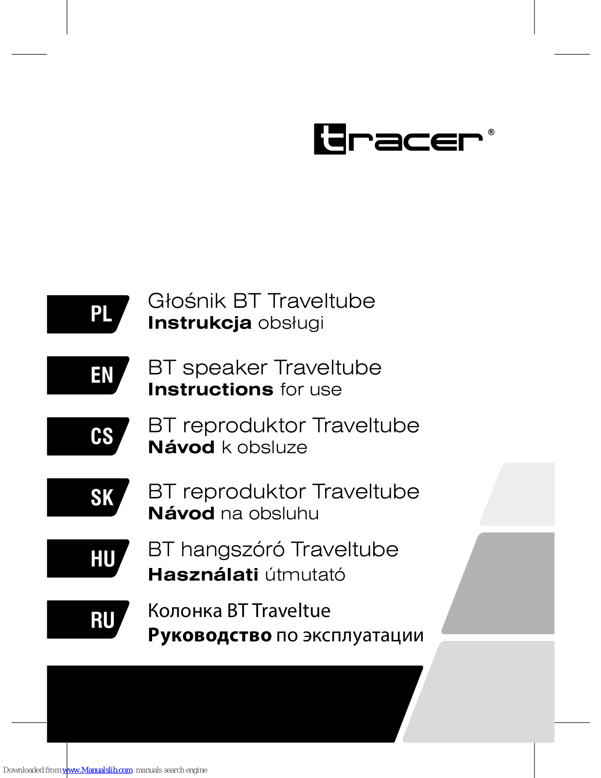 Tracer BT speaker Traveltube Instructions For Use Manual