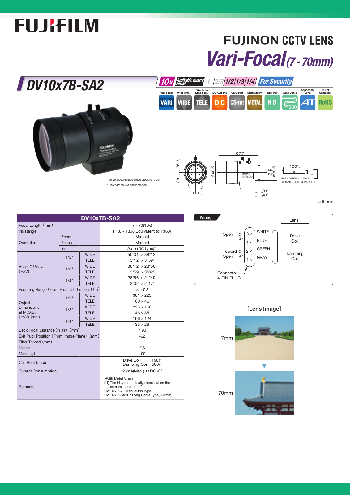 FujiFilm DV10X7B-SA2 User Manual