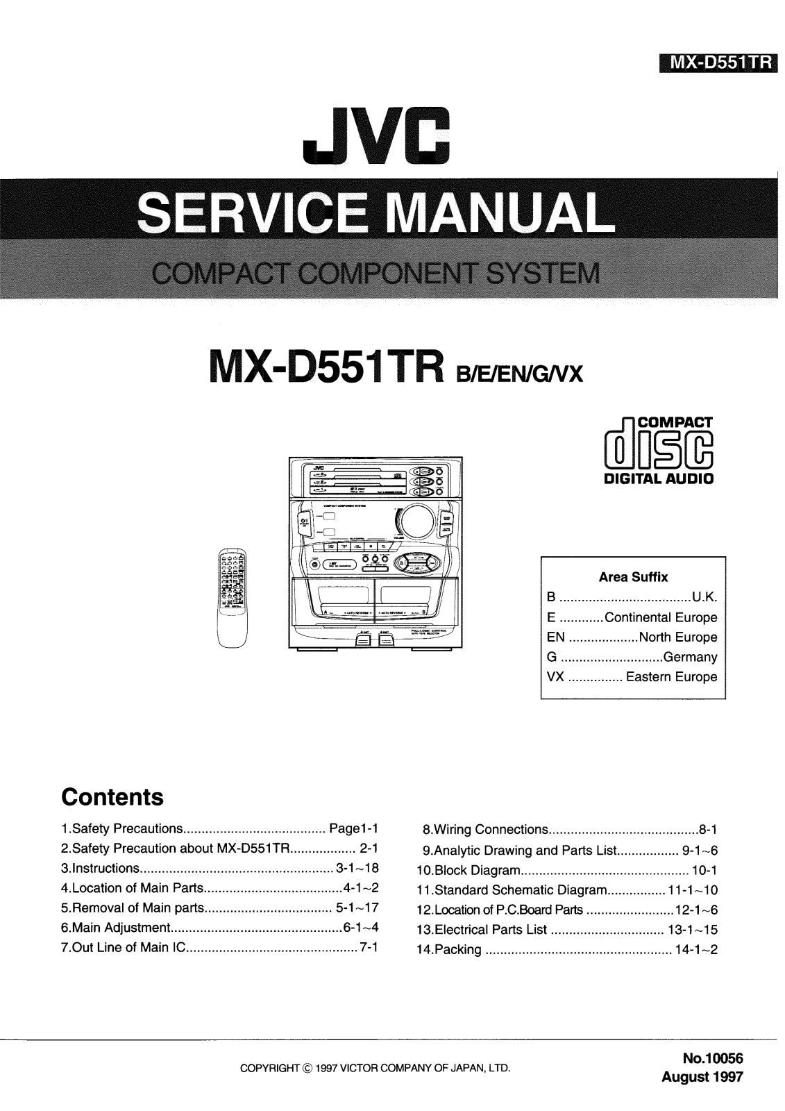 JVC MXD-551-TR Service manual