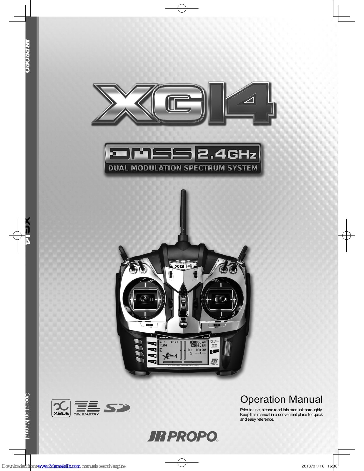 Horizon Hobby XG14 Operation Manual