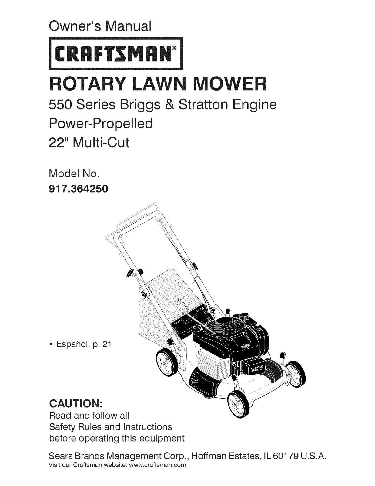 Craftsman 917364250 Owner’s Manual