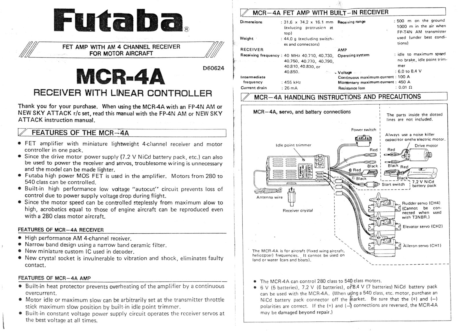 Futaba MCR-4A User Manual