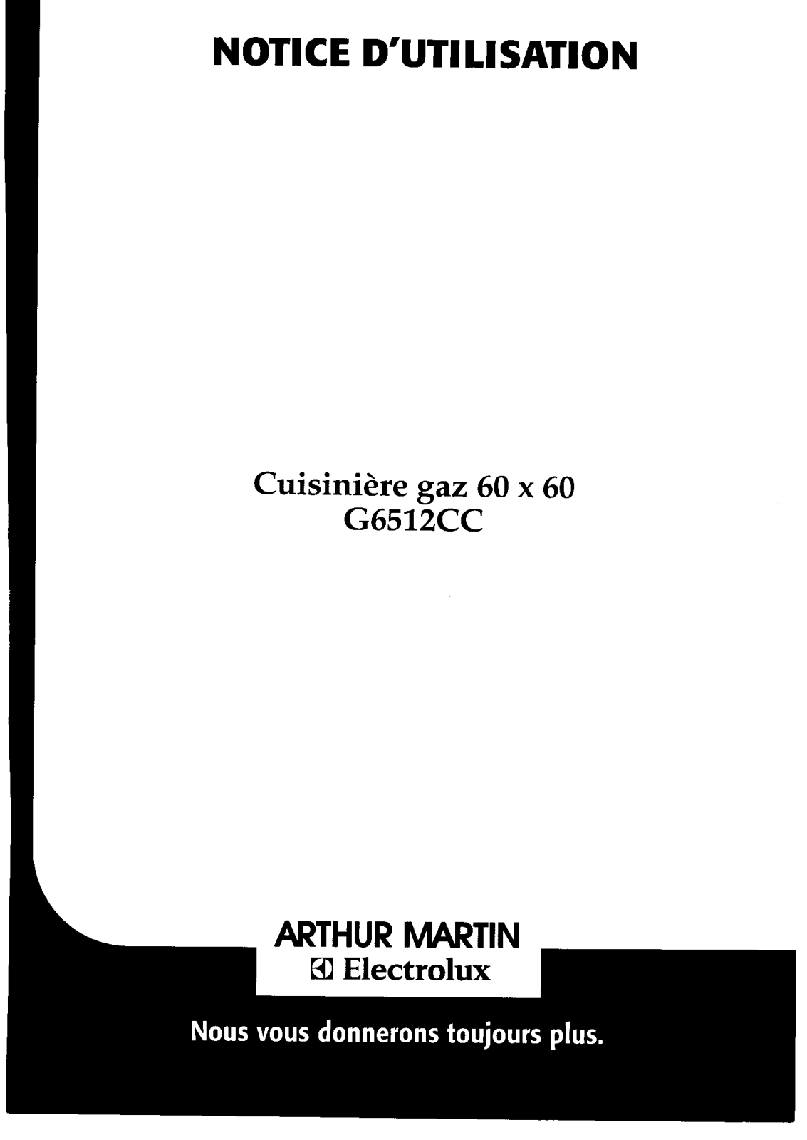 Arthur martin G6512CC User Manual