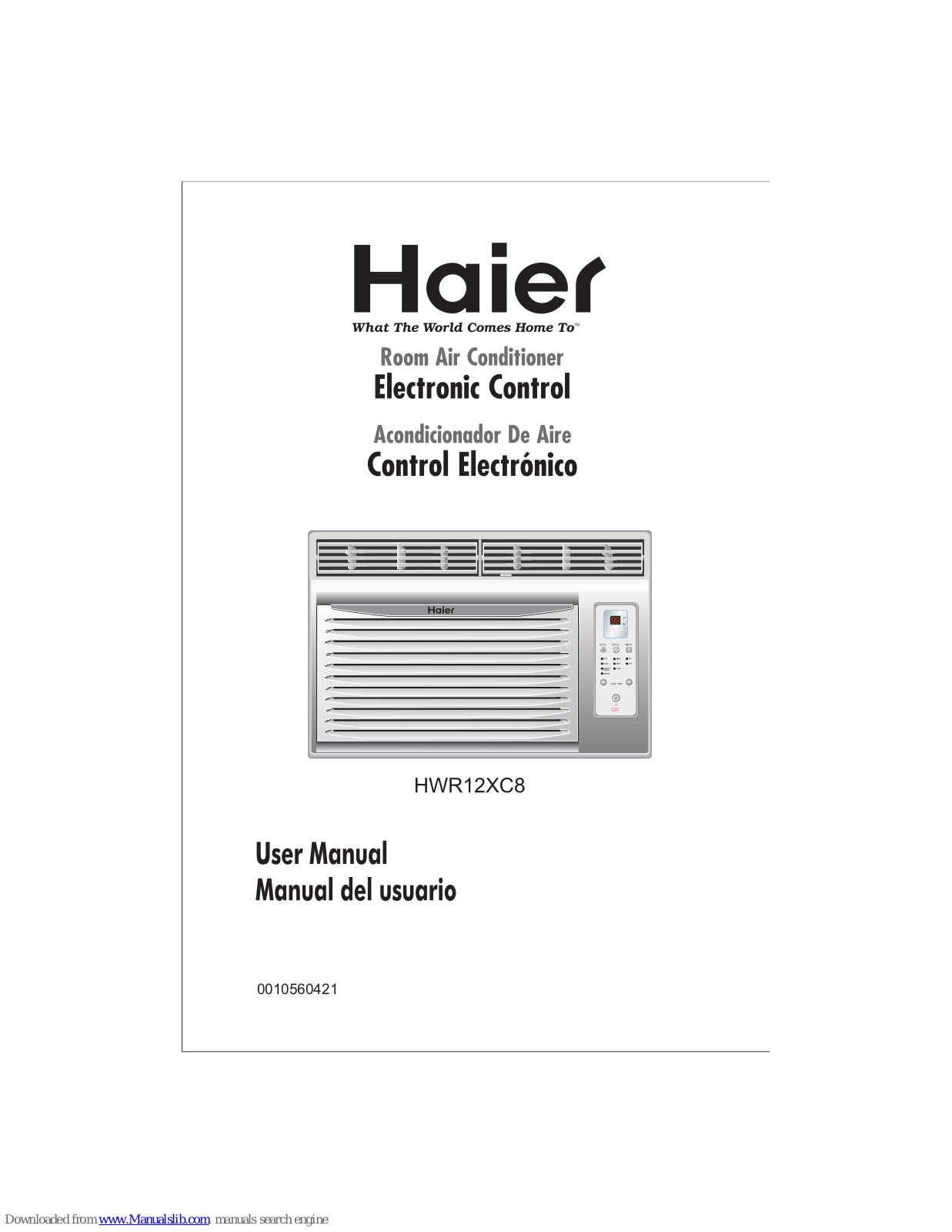 Haier HWR12XC8 - MANUAL 2 User Manual