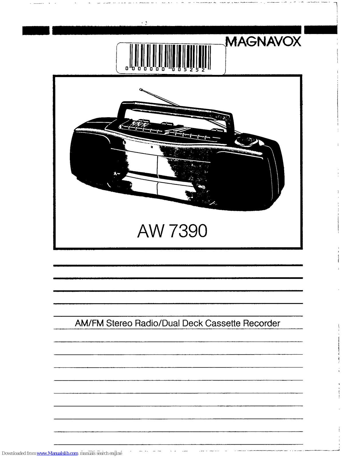 Magnavox AW7390 User Manual