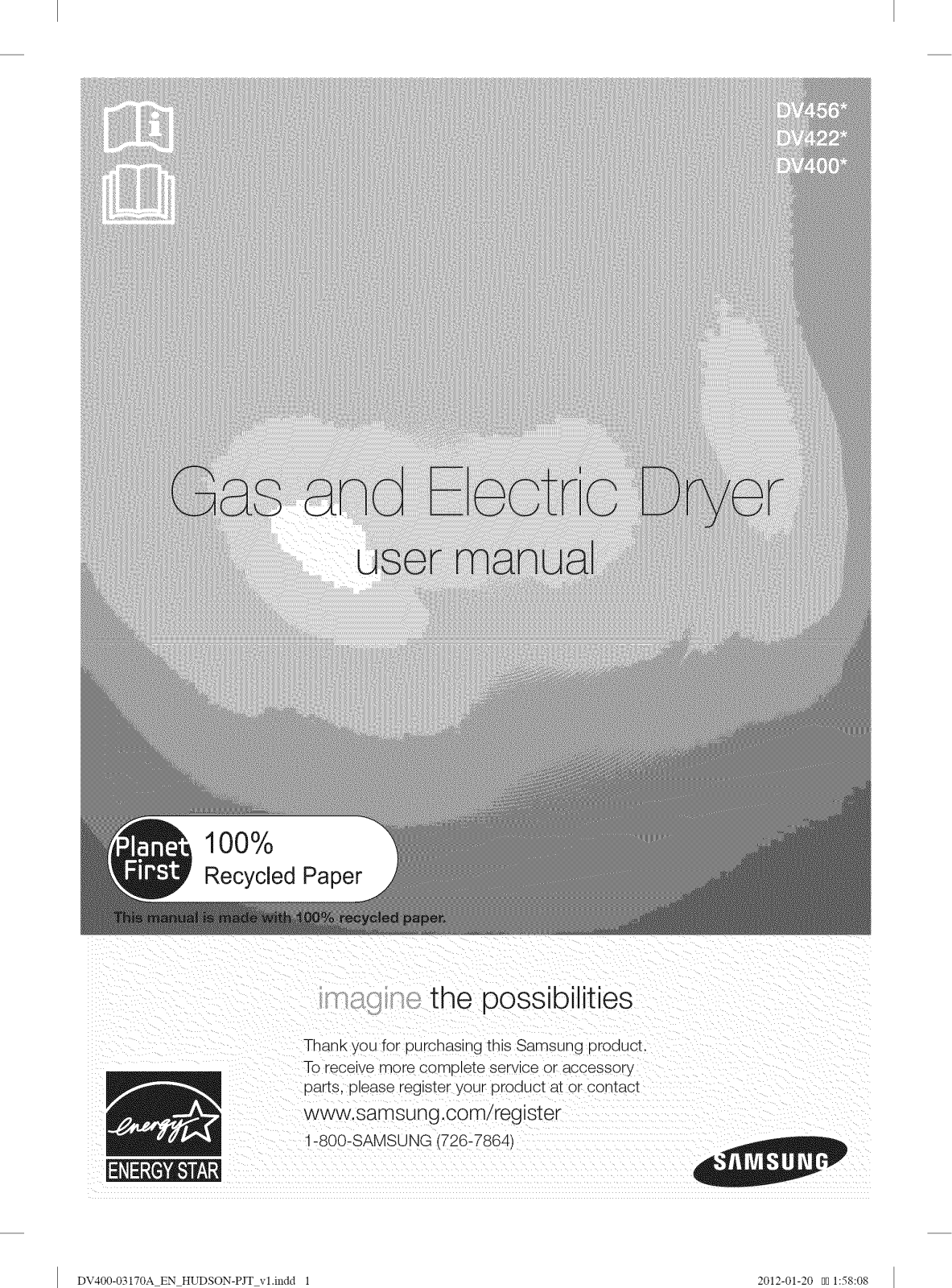 Samsung DV422EWHDWR/AA-01, DV456GWHDWR/AA-01, DV456GWHDSU/AA-01, DV456GWHDSU/AA-00, DV456EWHDWR/AA-01 Owner’s Manual