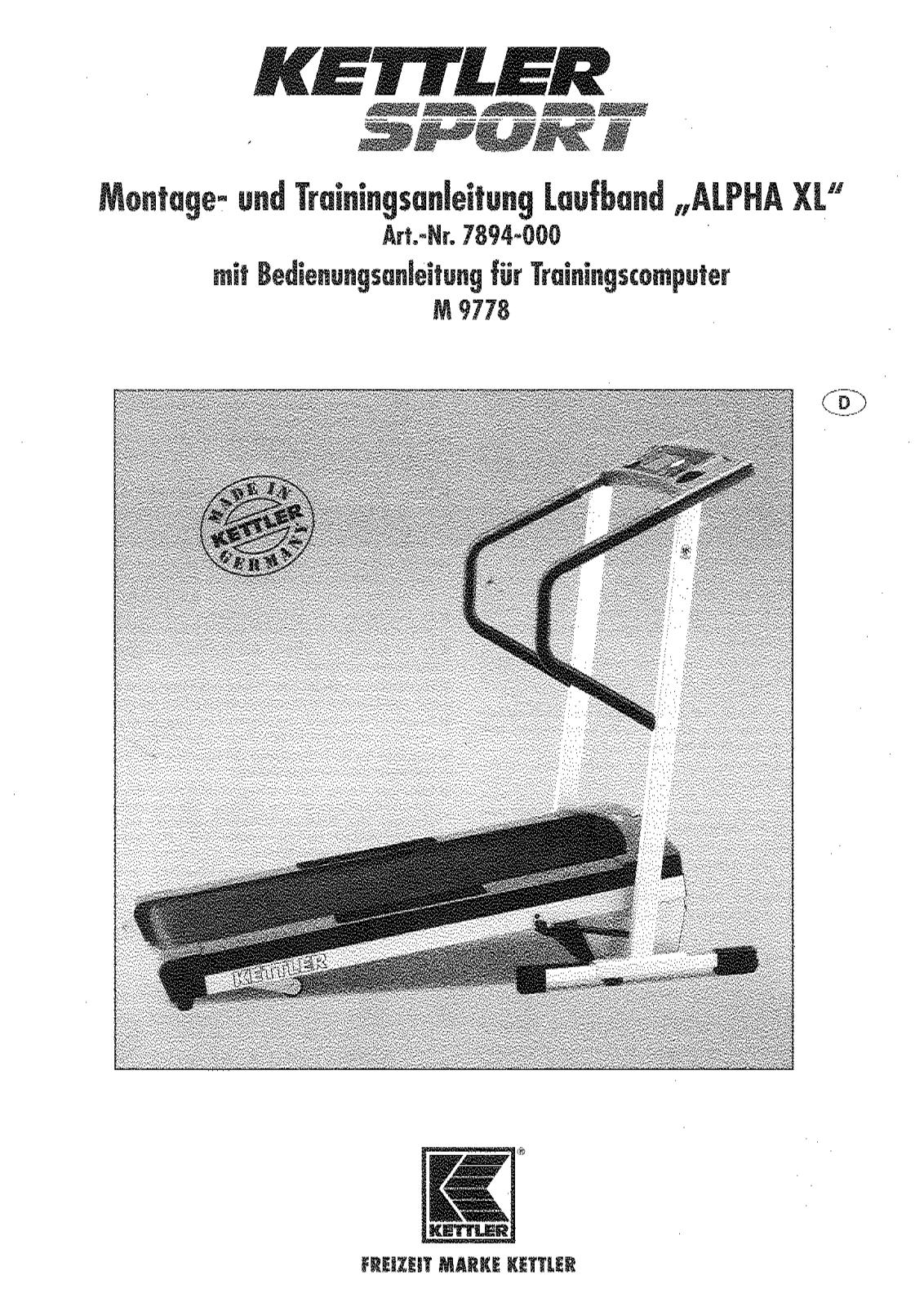 Kettler Alpha XL User Manual