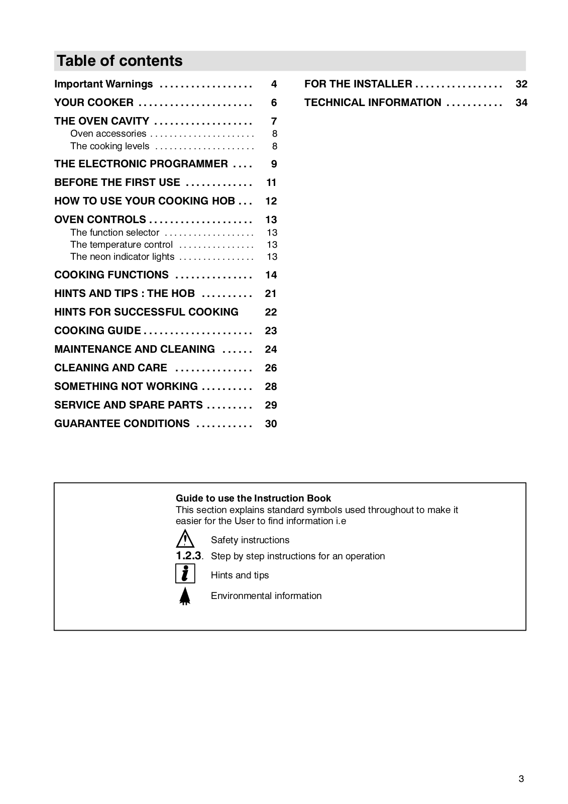 tricity bendix SIE545PBK, SIE545PW User Manual