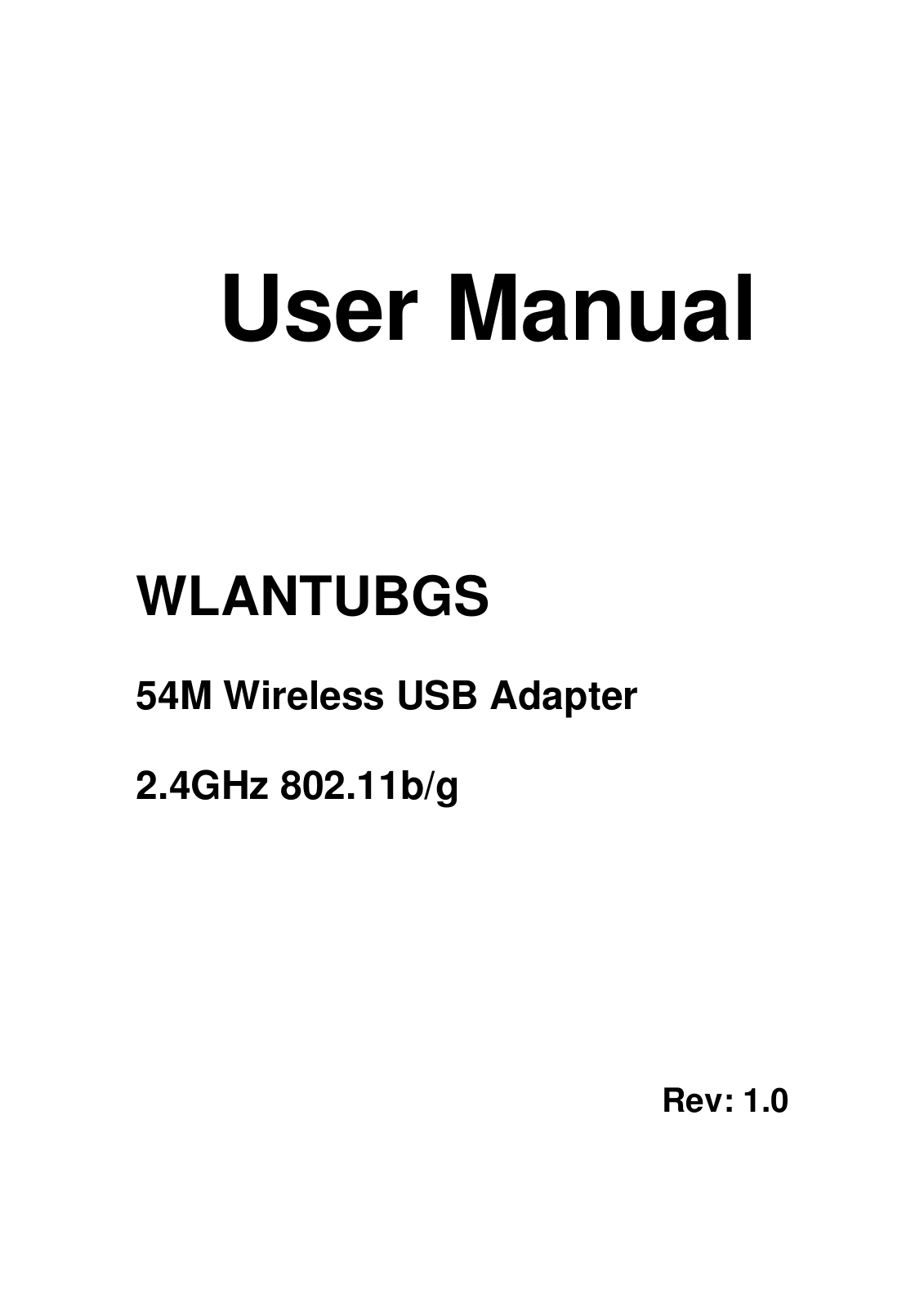 Chung Nam Electronics WLANTUBGS Users Manual