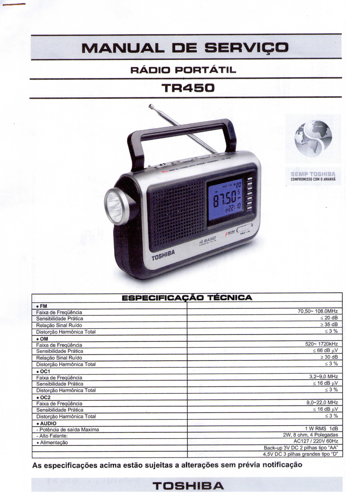 Toshiba TR-450 Schematic - ManualMachine.com