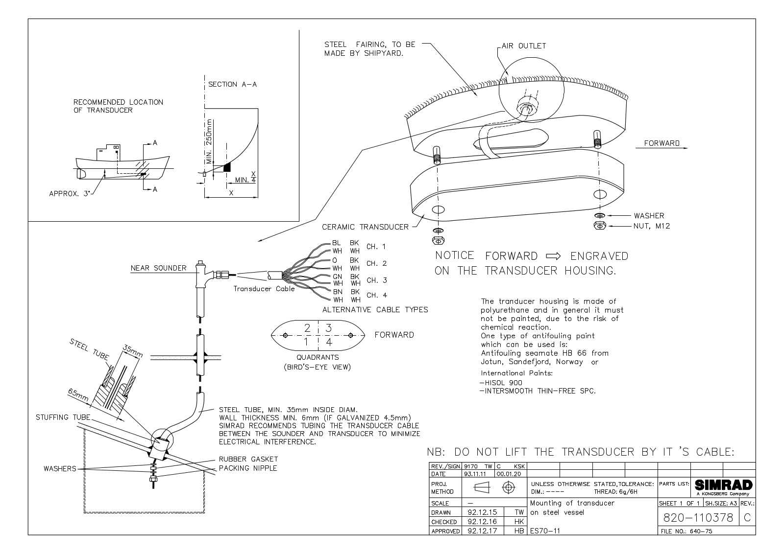 Simrad es70-11 Schematics