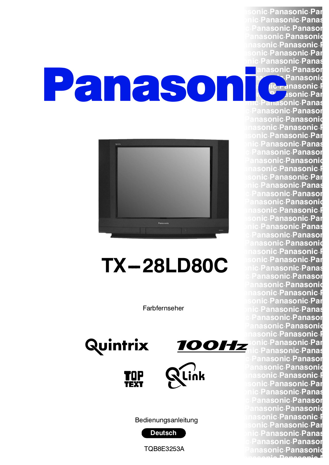 PANASONIC TX-28LD80C User Manual