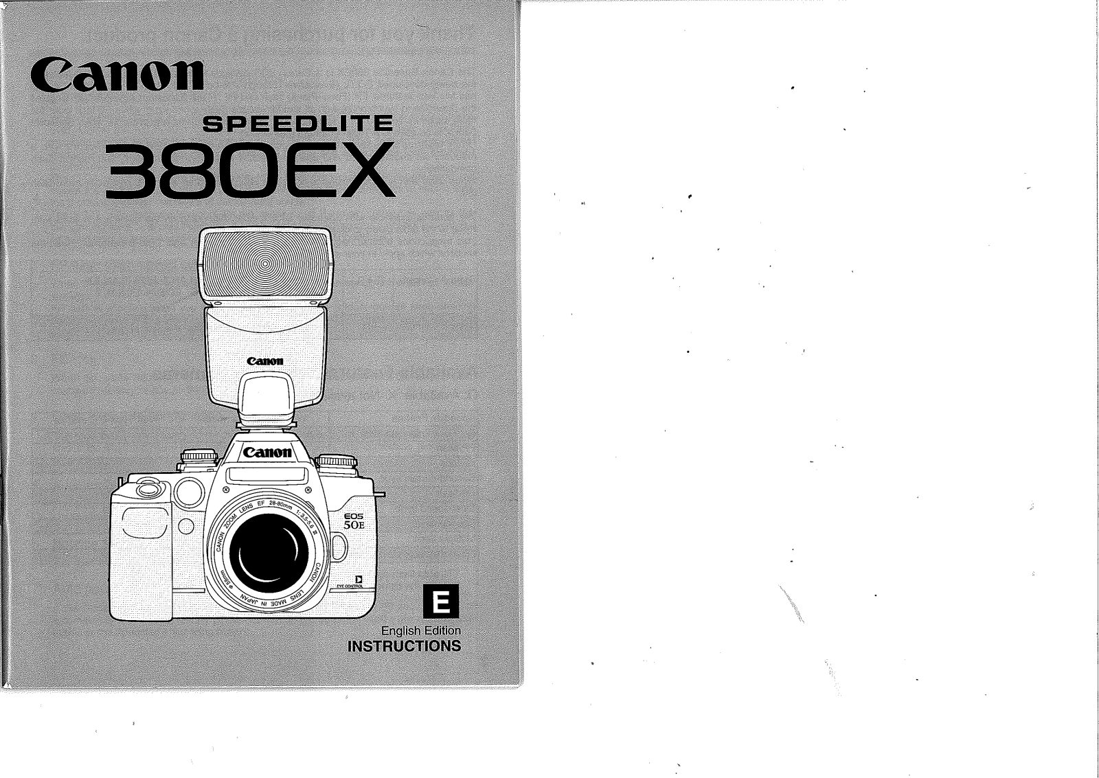 Canon Speedlite 380EX User Manual