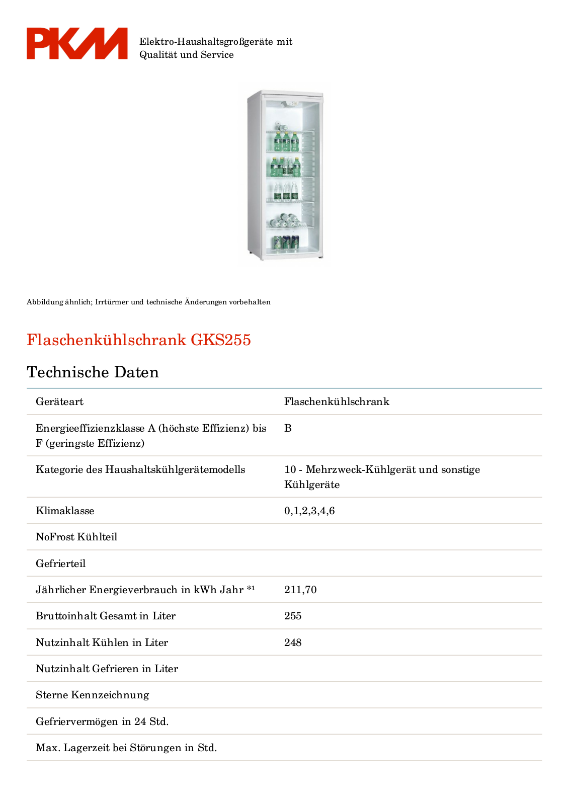 PKM GKS255 User Manual