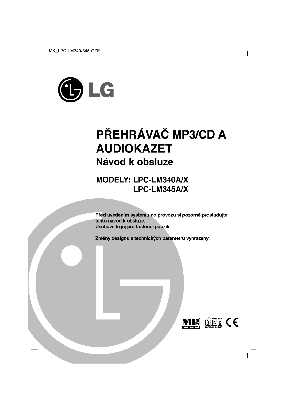 Lg LPC-LM340A, LPC-LM340X, LPC-LM345A, LPC-LM345X user Manual