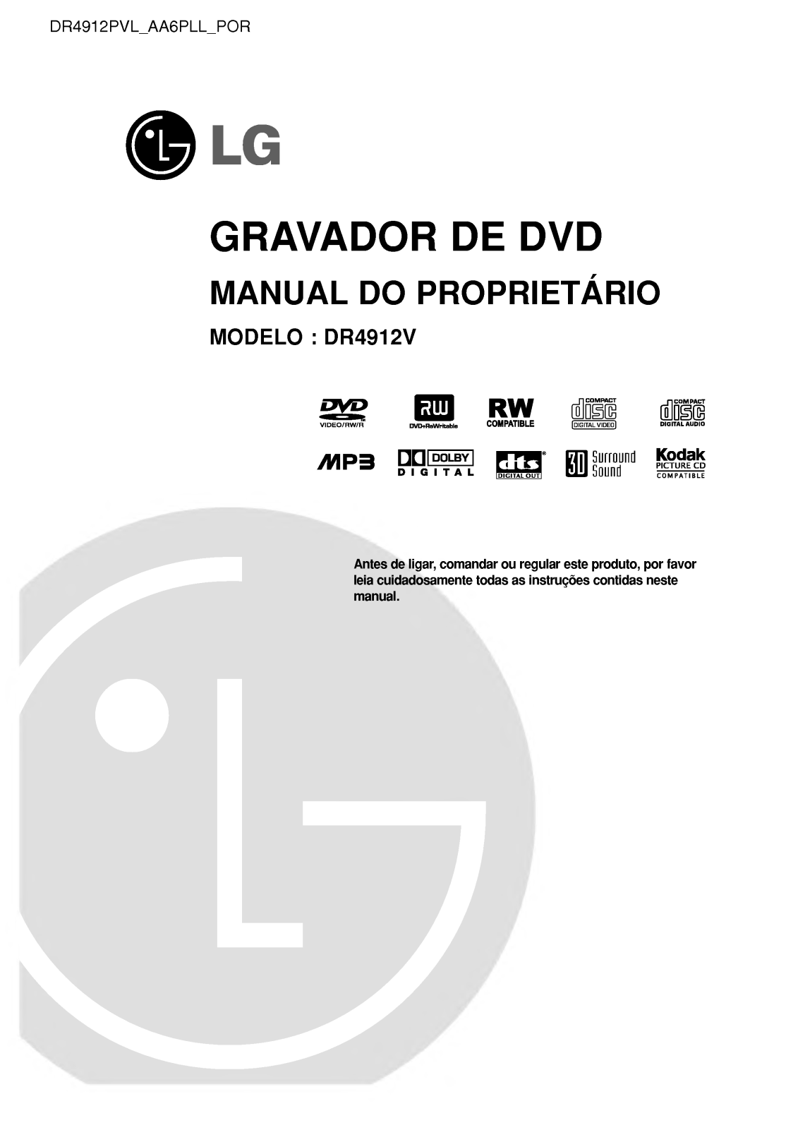 Lg DR4912V User Manual