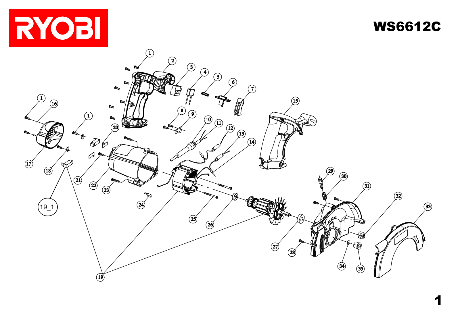 Ryobi WS6612C User Manual