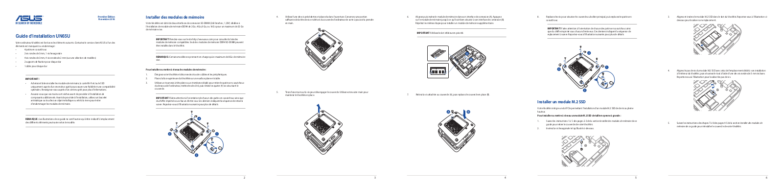 Asus UN65U Installation Guide